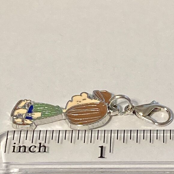 Peanuts Snoopy Peppermint Patty Clip On Charm Zipper Pull Purse Charm Signed - Picture 8 of 8